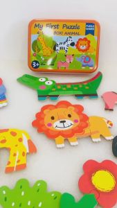 [TƯ DUY - NHIỀU MẪU] My first Puzzle Ghép hình 6 tranh kèm hộp sắt đồ chơi trí tuệ thông minh an toàn cho bé lắp ghép P