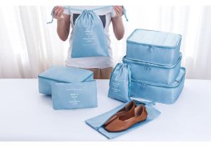 7 In 1 Travel Storage Bag Clothes Storage Set Waterproof Thickened Zip Lock Travel Luggage Bag