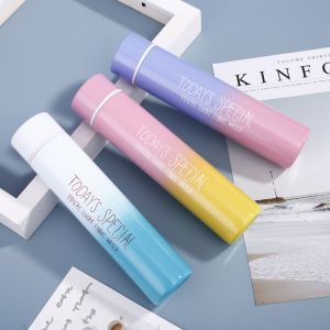 Korean Style Portable Stainless Steel Insulated Cup Womens Small Capacity Long Tea Cup Creative Popular Cup Men