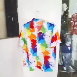 Áó Đi Biển Hoa quả TRAZ áo hawaii hoạ tiết team cặp đôi nhóm gia đình vải đũi lanh mát777