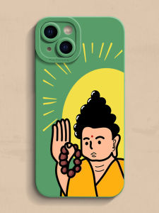 Creative Buddha Light Illuminating iPhone Case Anti-Fall Funny Personality Apple 15Promax 14 78Plus 13 6 Personalized Silicone Protective Cover