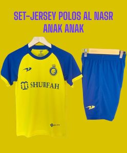 JERSEY AL-NASSR SETELAN Bola Pria Dewasa Setelan Kaos Olahraga Jersey Sepak Bola Futsal Badminton Voli Futsa
