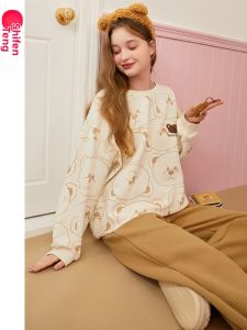 FENTENG | Warm Layered Cotton Cartoon Pajamas Set