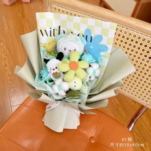 Cute Doll Flower Bouquet Birthday Gift for Girls Girlfriend Best Friend Children Graduation Present Creative Gift Box