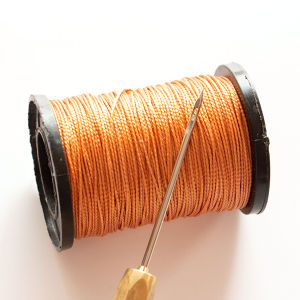 50M Nylon Thread Leather Waxed Cord Hand Stitching Thread Flat Sewing Line DIY Handicraft Tool Width 0.6mm