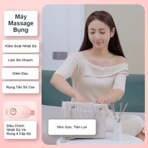 Máy Massage Bụng Kinh  Đai Chườm Nóng Matxa Giảm Đau Bụng Kinh Máy Rung Làm Ấm Tử Cung Cho Phụ Nữ Đến Kỳ Kinh. Máy Massage Làm Ấm Bụng Đai Đeo Giảm Đau Bụng Kinh Nguyệt Điều chỉnh ba tốc độ để làm nóng nhanh + massage