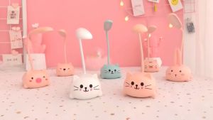 Đèn Bàn LED Chống Cận Hình Con Thú Nhiều Hình Thù Dễ Thương Cổng Sạc USB Tiện Ích Giúp Bé Say Mê Học Tập