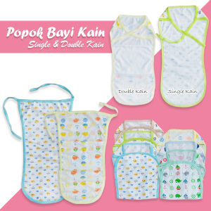 Popok Kain Tali Bayi Baru Lahir Single Double Kain & Full Print Motif Random
