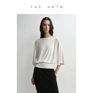 Acetic Fabric Waist-Shaping Sheer-Patched Backless Off-Shoulder T-Shirt