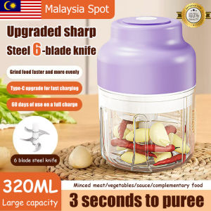 Blender 3 seconds to crush food Mini Chopper blender electric 320ml Large capacity Wireless Garlic vegetable Meat Chopper Baby Food Blender绞肉机搅拌机