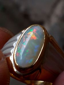 Batu kalimaya milky asli banten ring perak