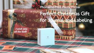 เครื่องปริ้นพกพา Phomemo M02 เครื่องพิมพ์สติ๊กเกอร์ พิมพ์ที่อยู่ รูปภาพ บาร์โค้ด ฉลาก แถมสติกเกอร์