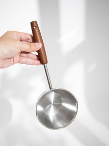 Chảo Phô Mai Bằng Thép Không Gỉ 304 Có Tay Cầm Dài 17CM Chảo Dầu Nhỏ Dùng Tại Nhà Chảo Phô Mai Không Có Lớp Phủ