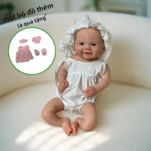 2 Bộ Búp Bê Reborn Silicon 13 Inch Mở Miệng Vivienne Chất Liệu Silicon Chắc Chắn Cảm Giác Mềm Mại Bé Gái Muñecas Reborn Với Thân Búp Bê Silicon Mềm