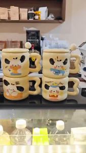 cốc sứ hình con chó pacha dễ thương quà sinh nhật quà ngày tình nhân 400ml Bộ hộp quà tặng cao cấp+muỗng inox PQG