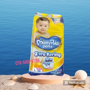 POPOK MAMYPOKO PANTS X-TRA KERING POPOK BAYI TIPE CELANA POPOK SEKALI PAKAI UKURAN S38 / M32 / L28