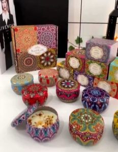 Scented Candle / Dry Flower Handmade Natural Soy Aromatherapy Wax Fragrance