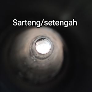 Knalpot samlong original alligator blackcoating Stainless inlet 38 mm Free triplat Nmax Aerox Beat Vario Mio Scoopy Genio dll