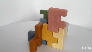 Soft Rubber Building Blocks Animal Puzzle Toy | 3D Stacking Sensory Montessori Toy for Babies | Toddlers Early Learning