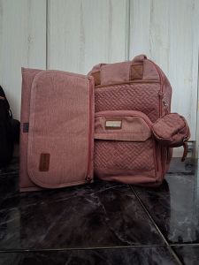 YAHANANA Large Capacity Diaper Bag with Pacifier Pouch and Quick-Grab Diaper Changing Mat