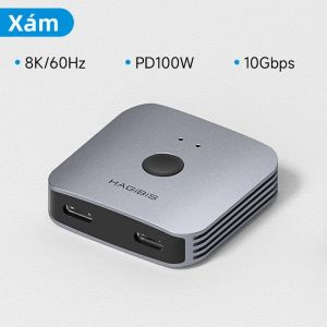 Hagibis | Cổng Chuyển Đổi USB C Hai Chiều Hagibis 1 Vào 2 Ra/2 Vào 1 Ra Tốc Độ 10Gbps Hỗ Trợ Sạc 100W Dành Cho Laptop Macbook Thunderbolt 4/5 Dock Sạc USB Type-C
