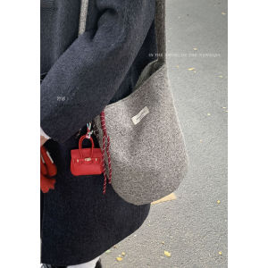 Túi Đeo Chéo Dung Tích Lớn Bằng Vải Len Mùa Đông Túi Tote Thời Trang Mới 2024 Cho Nữ Túi Đeo Chéo Thường Ngày Dung Tích Lớn