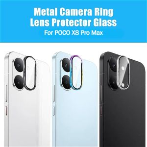 3D Curved Camera Lens Full Cover for Xaomi Poco X8 Pro Max Redmi Turbo 5 Max 9H HD Metal Ring Protector Glass Film Scratch Proof