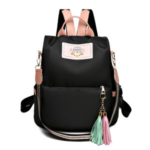 GStar Korean Style Large Capacity Backpack Waterproof Nylon Travel Bagpack for Women Girls School Bag Multifunctional Ladies Handbags with Removable Shoulder Strap