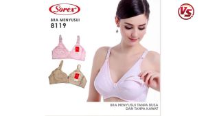 BRA BH Sorek Sorex 8119 Ibu Menyusui Nursing Bra size 34 36 38 40 42 Tanpa Kawat dan Busa-Vegasus