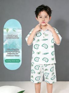 JIFANPAUL | Kids Summer Thin Ice Silk Pajama Set