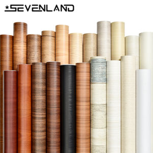 Sevenland 100cmx60cm Self adhesive Wood Pattern Wallpaper PVC Waterproof Wall Sticker Home Decor Furniture Renovation Cabinet Living Room Bedroom