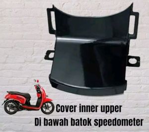 cover inner upper di bawah batok speedometer scoopy fi lama 2013 - 2016 sambungan leksil kontak hitam merah krem silver coklat putih gold