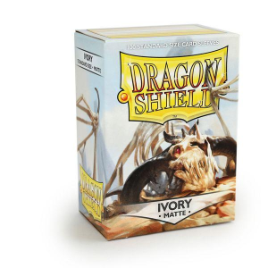 100 PCS/BOX Matte Ivory Dragon Shield Cards Sleeves Standard Size 66x91mm
