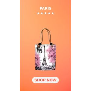 ALVYSTREET - Grosir Tas Totebag Wanita Model Tali Sumbu Single Motif Paris New | Gambar Printing High Quality | Terbaru