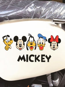 สติ๊กเกอร์ตกแต่งรถยนต์ยี่ห้อ KUST ลายการ์ตูน Mickey Mouse ทนทานต่อแสงแดดและน้ำ สำหรับรถยนต์ไฟฟ้า Yadea Aima