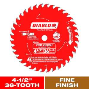 Diablo 4-1/2 in. x 36-Tooth Fine Finish Circular Saw Blade