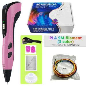 Third-generation super 3D pen with 1.75mm PLA filament LED display 3D printing pen childrens birthday or Christmas gift