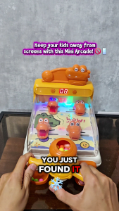 OSSDE Automatic Crocodile Pinball Machine for Kids Arcade Tabletop Games Educational Electronic Toys