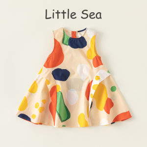 Summer Princess A-Line Graffiti Cotton Dress Sleeveless Vest Dress for Girls Baby Pure Cotton Trendy Skirt New Arrival