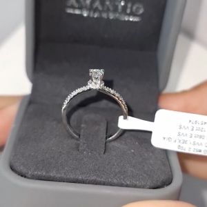 💎💍แหวนเพชรเม็ดเดี่ยว+เพชรบริวาร เซอร์GIAการันตี✨เพชรแท้ทองแท้18k Amantio Diamond