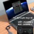 Cáp Thunderbolt 4 USB4 40Gbps 8K 60Hz UHD Truyền Dữ Liệu Video PD240W Sạc Nhanh USB-C To雷电3 Laptop eGPU Điện Thoại MacBook Cáp Tương Thích. 