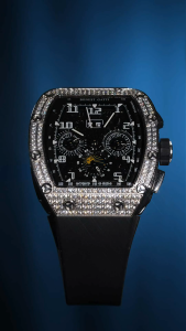 BONEST GATTI Men Watch Diamond Inlaid Dial Fashion Luxury Multifunctional Sapphire Crystal German Brand Wristwatch