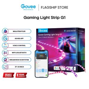 Govee PC Monitor Gaming Back Light Strip G1 Monitor Backlight for 27-34 Inch PC RGB Light LED Light Lampu Hiasan Lampu LED