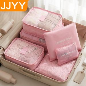 Portable 6pcs Travel Storage Bags Clothes Organizer Luggage Pouch Suitcase Handbag Closet Divider Accessories