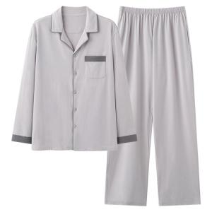 miiow | Couples Pure Cotton Sleepwear Long Sleeve Long Pants Home Clothes Set Spring Autumn Style Casual Comfortable Breathable