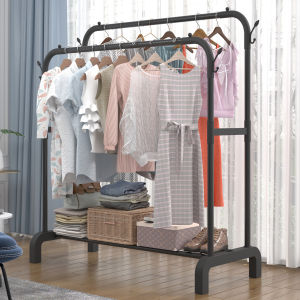 JILAIYAO | Easy-to-Assemble Space-saving Double Rod Clothes Drying Rack