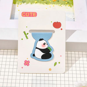 1PC Elastic Spring Panda Paper Page Clip Cute Cartoon Animal Bookmark Office Invoice Notebook Document Sorting Clip