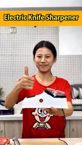 TLE Malaysia New Generation Electric USB Chef Kitchen Knife Sharpener Scissors Blade Grinding Sharpening Machine Tool Household Automatic Knife Sharpener Menajamkan Pisau