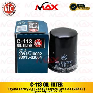 Vic Oil Filter for Toyota Camry 2.4 ( 2AZ-FE ) Toyora Rav-4 2.4 ( 2AZ-FE ) Toyota Alphard C-113