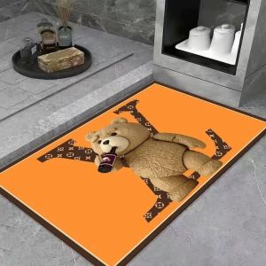 New Ins Style High End Bathroom Soft Technology Cloth Absorbent Bathroom Door Mat Anti Slip Quick Dry Foot Mat Door Mat